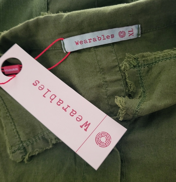 XCVI Wearables Lightweight Snap Button Jacket Green NWT XL - Picture 4 of 5